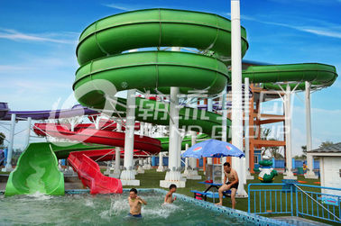テーマ パーク/裏庭水スライドのための緑の大きい商業プール水スライドはからかいます