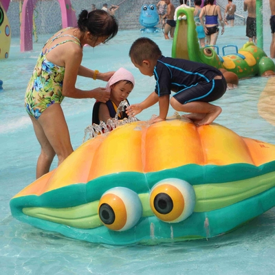 品質  Fiberglass Water Playground Equipment Spray Shell Aqua Play For Amusement Park 工場