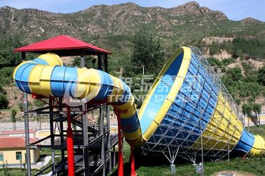 14.6mのプラットホームの高さのガラス繊維は水公園、大人のガラス繊維の極度のトルネードのために滑ります