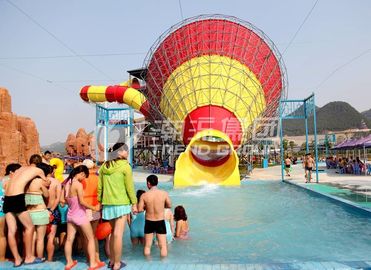 水公園のガラス繊維の極度のトルネード大人、子供水スライド14.6mのプラットホームの高さ