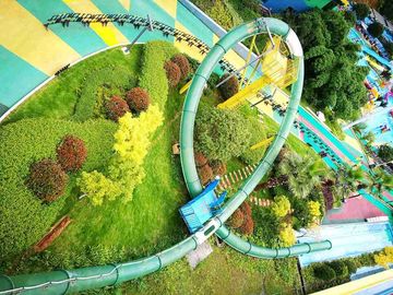 刺激的な水の LoopBody のスライドの水公園のガラス繊維水スライド、プラットホームの高さ 16m
