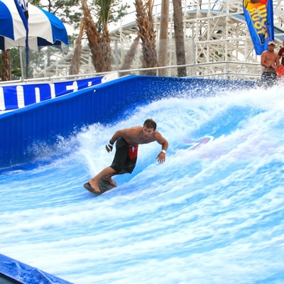 魅力の Flowrider 水乗車、防水単一のライダーの波のスキッド板