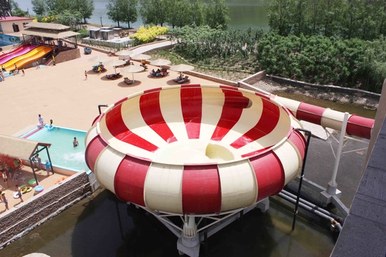 家族のゲームのガラス繊維水スライド19mの高さのWaterparkのスーパー ボール、水公園のための32*53mの床面積