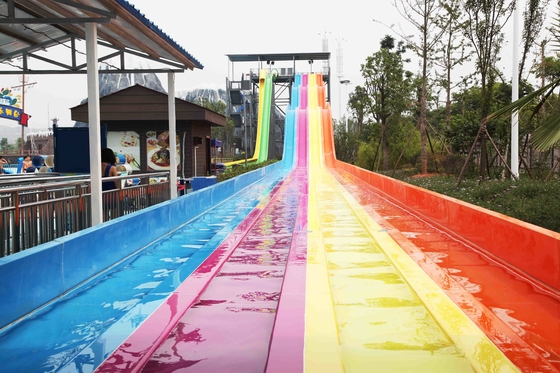 遊園地水スライドの多車線の虹 FRP 注文水スライド