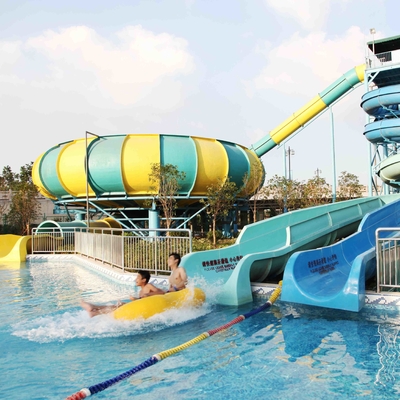 16mのプラットホームの楽しみの水公園のガラス繊維水スライド巨大なスペース水スライド