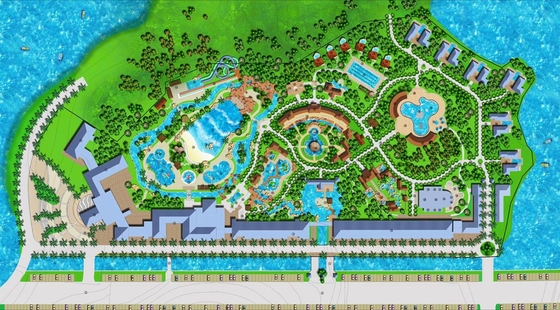 水公園のための娯楽水公園の概念設計/専門の設計チーム
