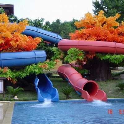 注文の組合せのガラス繊維は主題水公園のための水スライドをからかいます