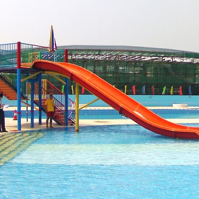 青/黄色子供水公園のために水公園のためのガラス繊維の子供水スライドは/カスタマイズしました