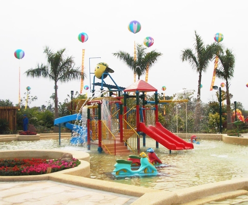 家族の楽しみのための水スライドが付いている水家の水公園のゲームのプラットホーム21*18*9m