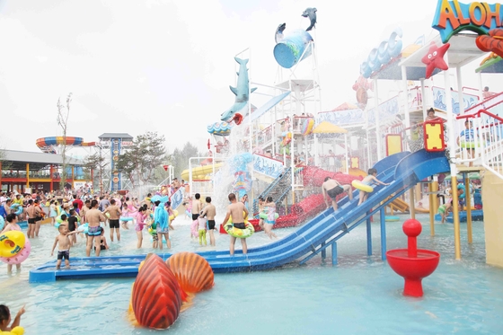 夏のテーマ パークのための屋外のガラス繊維の水の家/水公園の魅力