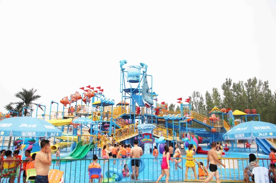 鉄骨構造が付いている海賊船水テーマ パークの水の運動場