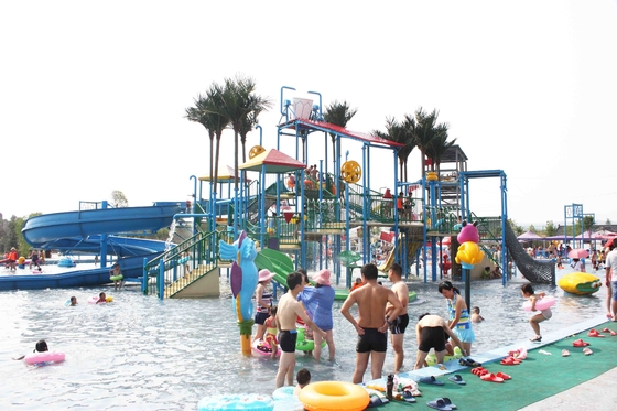 夏のテーマ パークのための屋外の水の運動場公園のゲームのガラス繊維水スライド