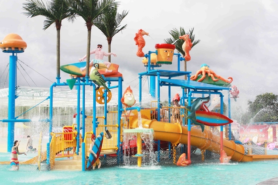 スライド、SGSが付いているCommerialの子供の水公園の運動場装置は水公園装置の製造者を監査しました