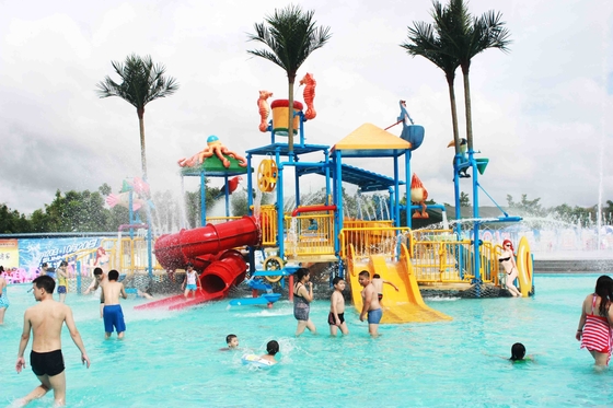 子どもだまし区域/装置の床面積9.5*6.5mのためのFunnuyの子供の水運動場