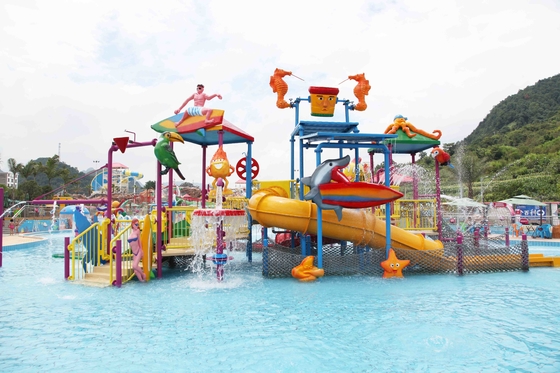 子どもだまし区域/装置の床面積9.5*6.5mのためのFunnuyの子供の水運動場