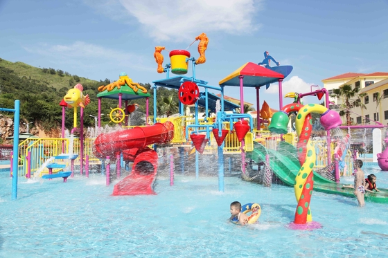 水の中のガラス繊維の子供の水運動場は水ポンプ/カスタマイズされた水スライドと駐車します