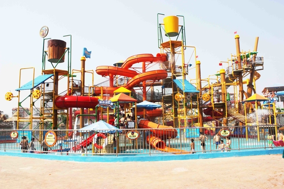 ホテルのための屋外水遊園地注文水スライドの組合せ