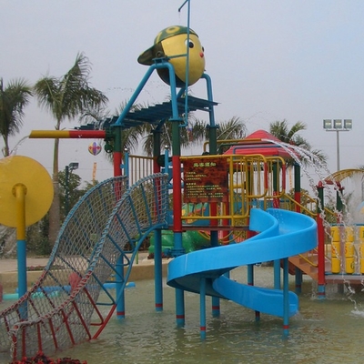 習慣の子供の水運動場装置、子供の楽しみの演劇のガラス繊維は水公園のために滑ります
