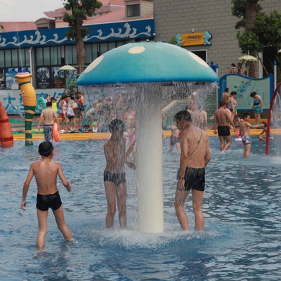 子供のゲームのためのガラス繊維/ポリ塩化ビニールのスプレーのきのこのWaterparkカスタマイズされた装置