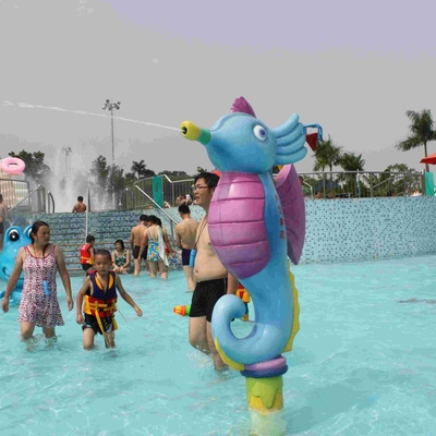 水公園のための子供のスプレー公園装置のガラス繊維水ゲームのスプレーの漫画の海馬