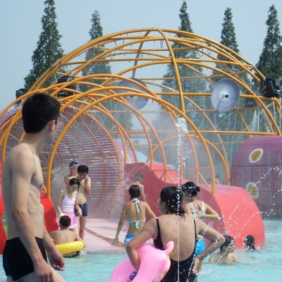 ポリ塩化ビニールのスプレー公園は0.3~0.6mの水深の運動場装置を構成します
