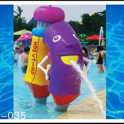 ポリ塩化ビニールのガラス繊維物質的な水公園はspraygroundの水ポンプによってもてあそびます