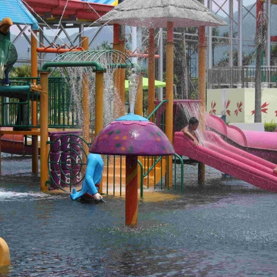 形づくカスタマイズされたガラス繊維ポリ塩化ビニールのスプレーの水公園装置の漫画のきのこ