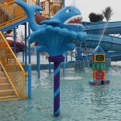 子供のためのスプレー水ゲーム、販売のための漫画様式のガラス繊維の水公園装置