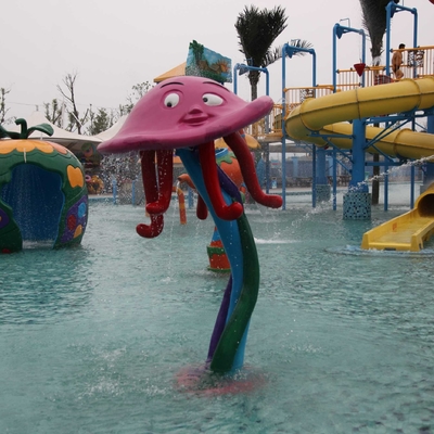 子供のためのカスタマイズされたタコのスプレー公園装置のガラス繊維水公園