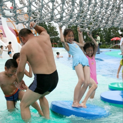 家族の演劇の楽しみのための水公園装置水プールの水の演劇のガラス繊維の Lemna の未成年者