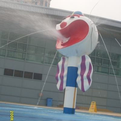 水公園の3 - 5人のためのガラス繊維の道化師のスプレー公園装置の水の演劇の場所
