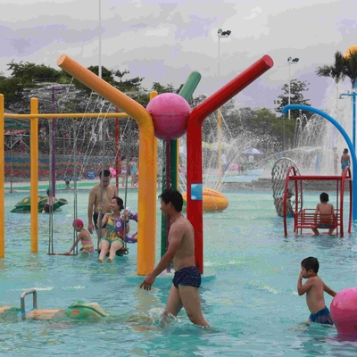 カスタマイズされたスプレー アイコン水色のコラムの水の演劇、子供の大人のための水公園装置