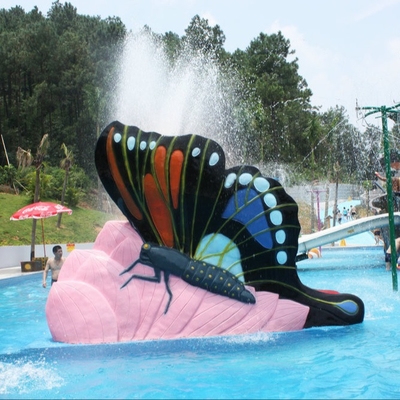 多彩のプール水スライド、子供の蝶水公園のための屋外水スライドのゲーム