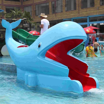 おかしい水演劇の装置/漫画のクジラは水公園のための子供水プールのスライドを形づけました