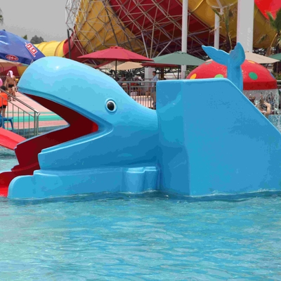おかしい水演劇の装置/漫画のクジラは水公園のための子供水プールのスライドを形づけました