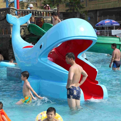 屋外水公園のクジラの漫画の形はプール水スライド、SGS をからかいます