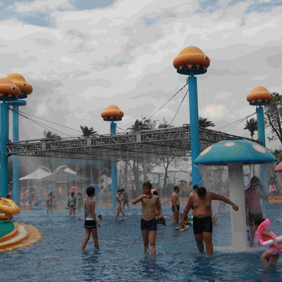 くらげの世界は家族の相互作用のための屋外の水の演劇水公園装置を構成します