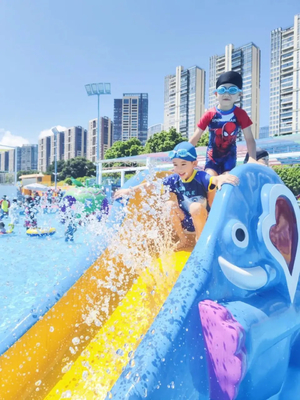 ウォーターパークの可行性調査 子どものための水遊び場 水遊びの設備 水を噴水する