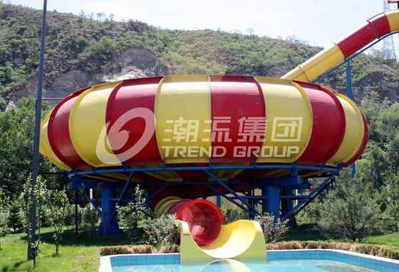 16mのプラットホームの楽しみの水公園のガラス繊維水スライド巨大なスペース水スライド