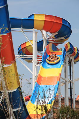 ブーメランのガラス繊維水スライドのAshland巨大な/DSMの樹脂、18.75mのプラットホームの高さ