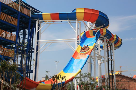 ブーメランのガラス繊維水スライドのAshland巨大な/DSMの樹脂、18.75mのプラットホームの高さ