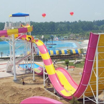 耐久性ガラス繊維ブーメラング水上滑り台 高さ18.75m 容量1080人/時間 水上公園