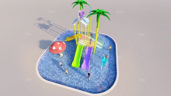 6.3m*6.3m*4.5m オシャンのスタイル テーマ アクア遊び場 湿った遊び場のための12ヶ月保証