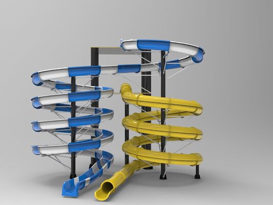 ウォーターパーク用の多レーンカスタマイズドスピラル水滑り台 - SGS監査済みメーカー