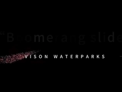 アウトドアカスタムウォータースライド 遊園地 ブーメラング アクアスライド 2人用